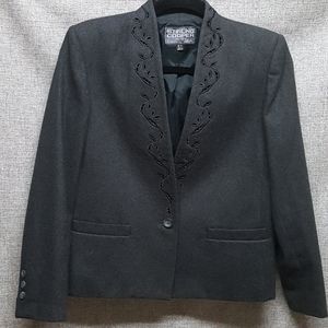 Sterling Cooper Grey Blazer w/cutouts EUC Sz 6/7P